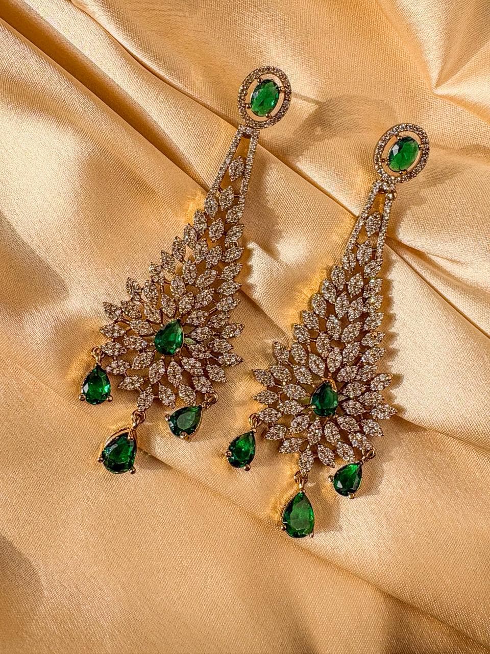 Emerald Royale Cascade AD Earrings - Image 1