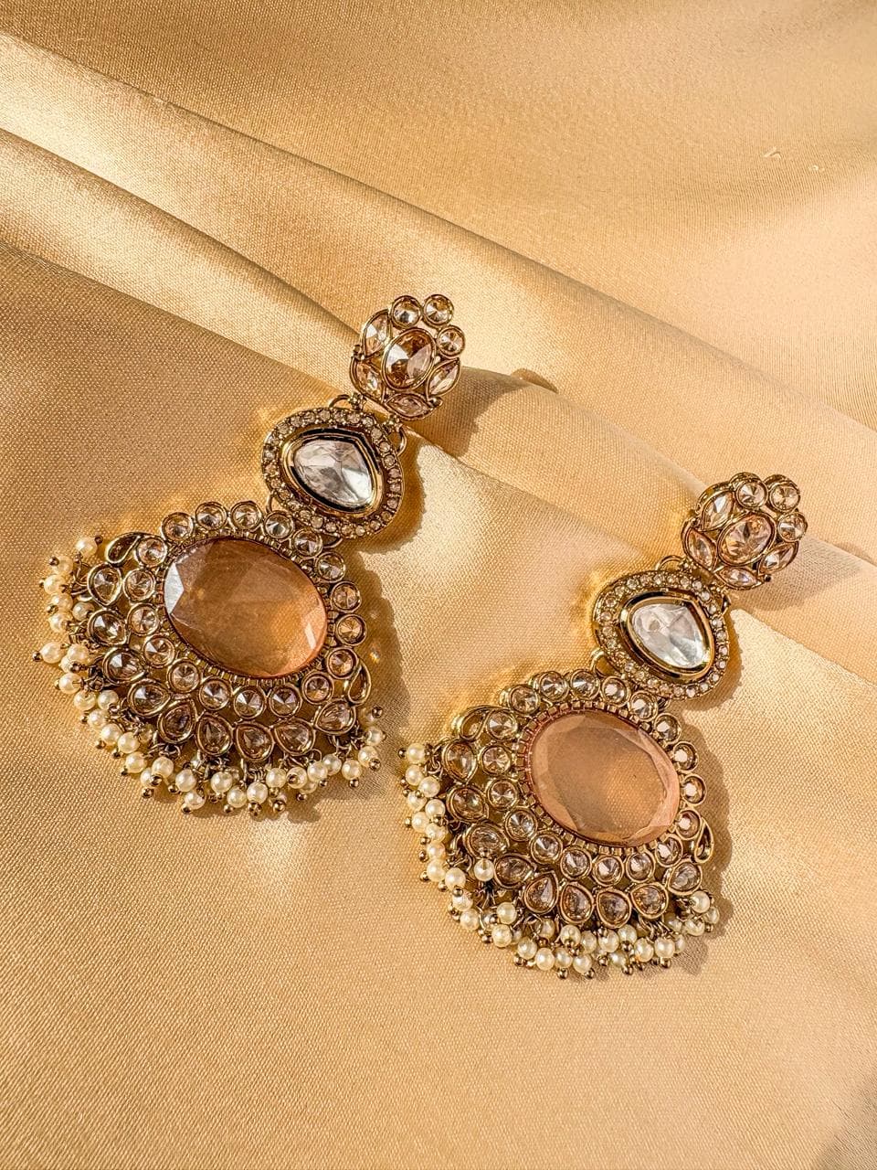 Blush Antique Pearl Drop Earrings