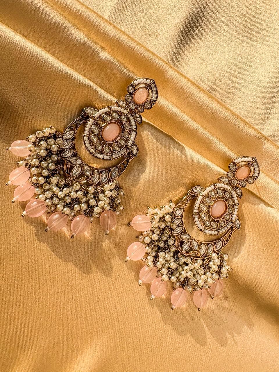 Rosette Pearl Bloom Chandbali