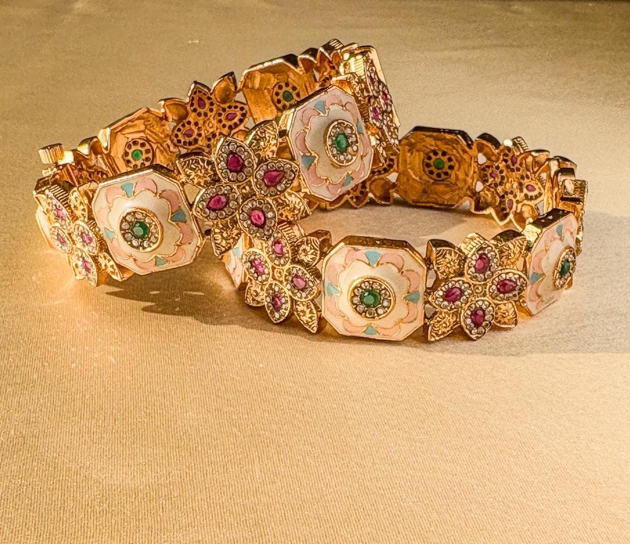 Matte Floral Heritage Bangle